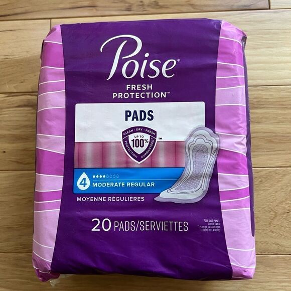 Pads For Bladder Leaks, 4 Drop Moderate Absorbency, Regular Length - Picture 1 of 1